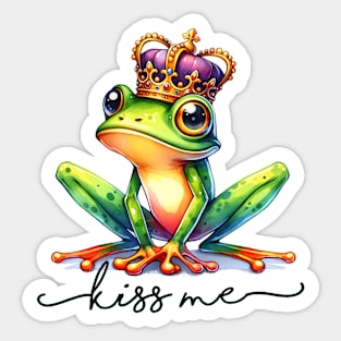 Kiss Me Frog Sticker